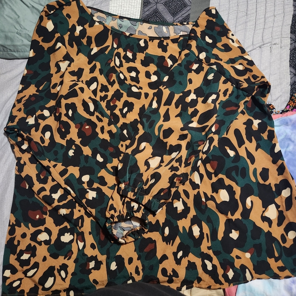 Multiple colored long sleeve silk Shein shirt